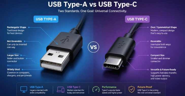 Type-A vs. USB-C: The Differences That Matter